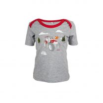 T-shirt bébé, gris/rouge